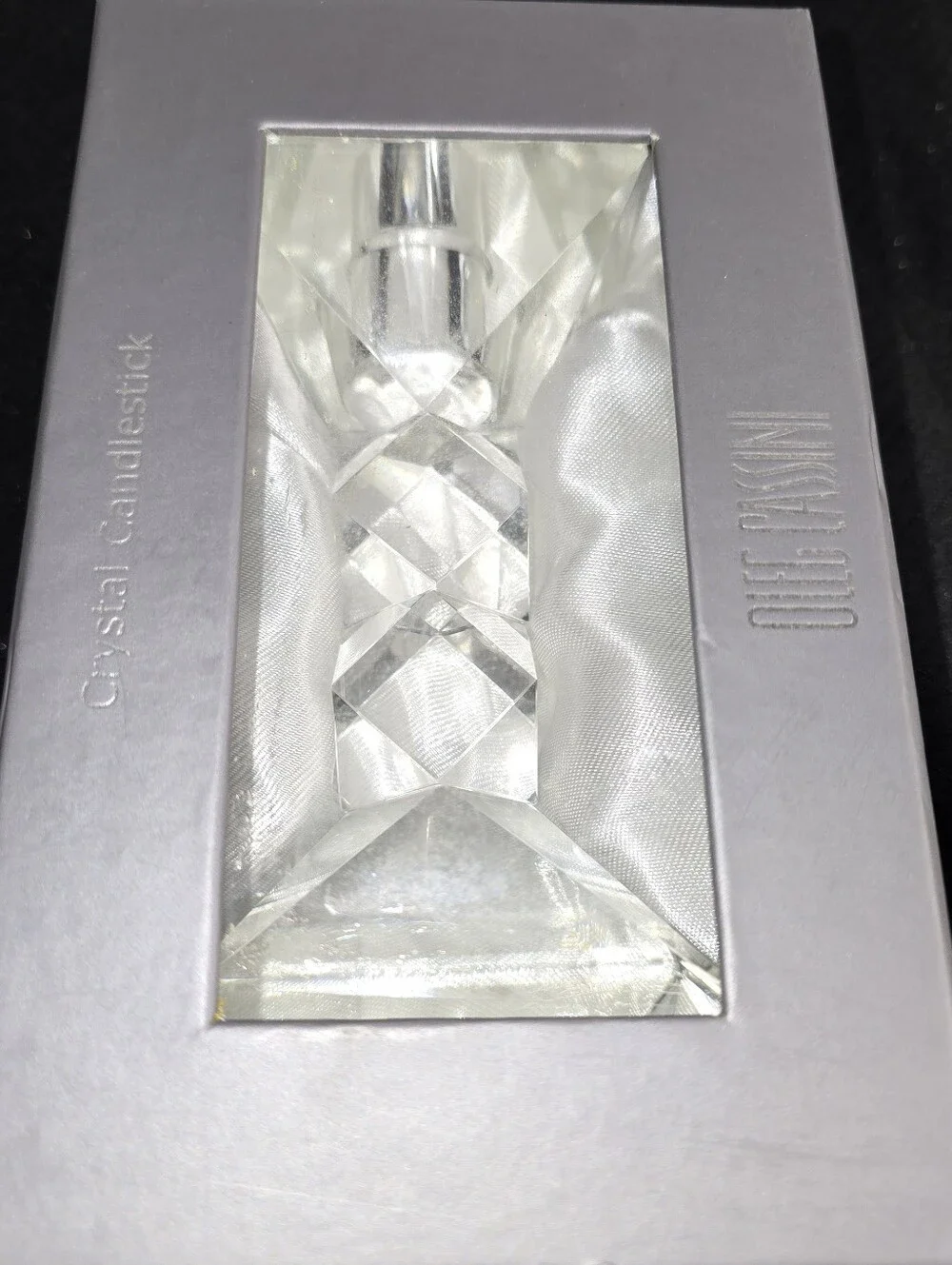 Oleg Cassini Crystal Candlestick Holder